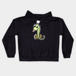 Cartoon Business Snake Kids Hoodie